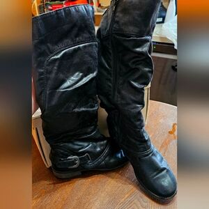 Slouchy Wide Calf Baretrap Boots